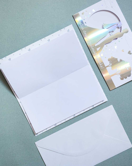 Card The bride and groom