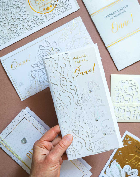 Card The bride and groom