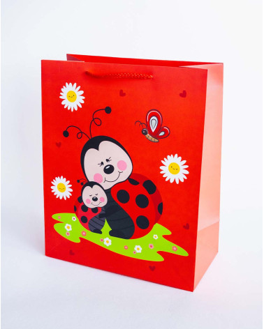 Large Gift Bag L Ladybugs