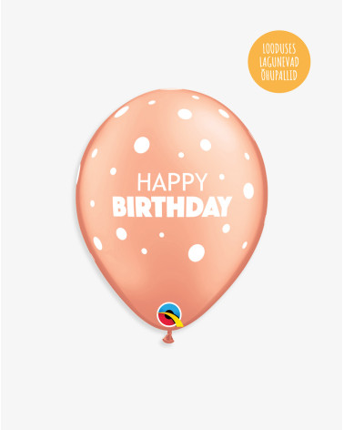 Latex Balloon Rose gold Birthday - Agapics