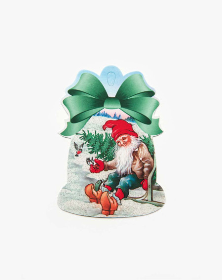 Small Christmas Card Elf - Gift bag card - Agapics