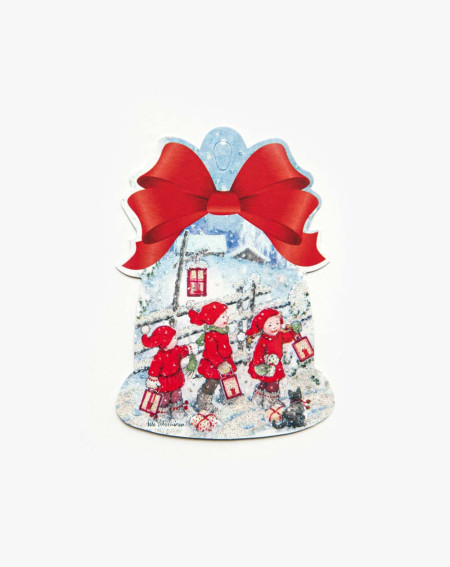 Small Christmas Card Elves - Gift bag card - Agapics