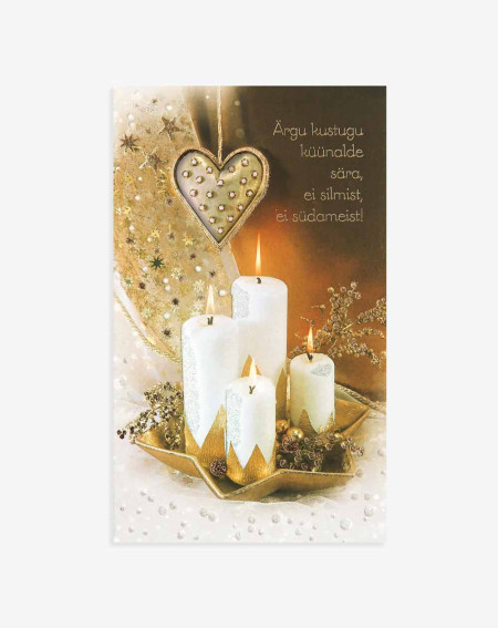 Christmas Card Candle Shine - Agapics