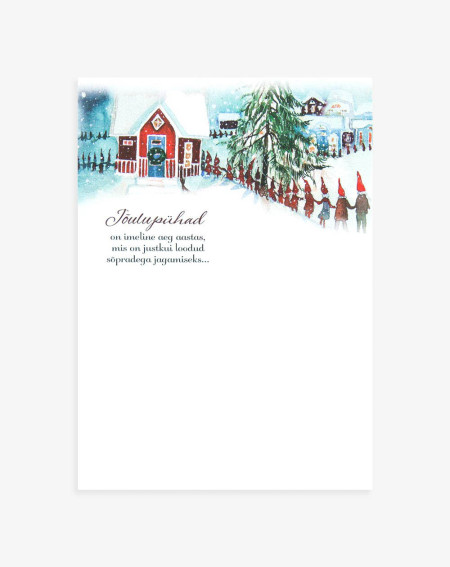 Christmas Card Elves in a Row - Agapics