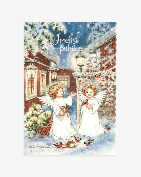 Christmas Card Two Angels - Agapics