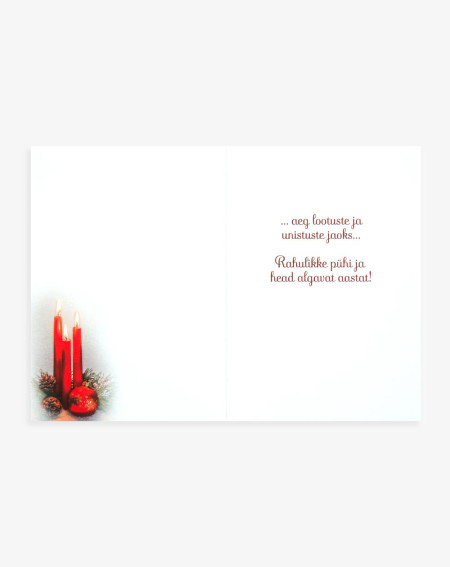 Christmas Card Red Candles - Agapics