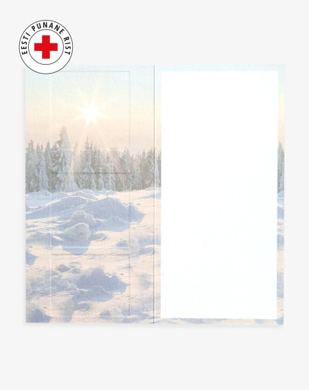 Card Red Cross Winter Holidays