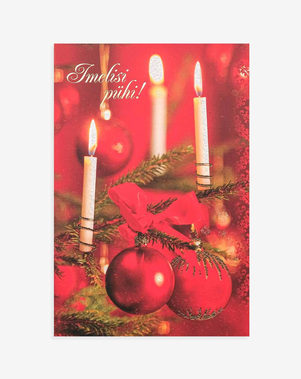 Christmas Card Candles and Balls - Agapics