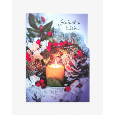 Christmas Card Candle light