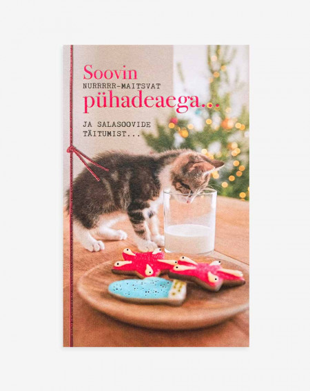 Hallmark Christmas Card Kitten - Agapics