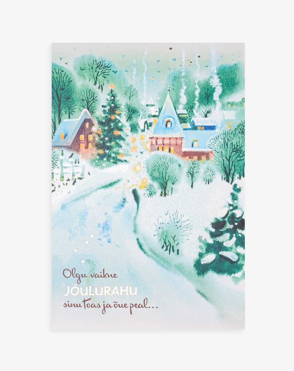 Christmas Card Winter Village - Agapics