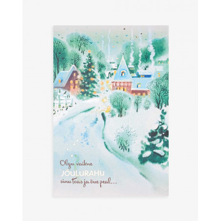 Christmas Card Winter Village - Agapics