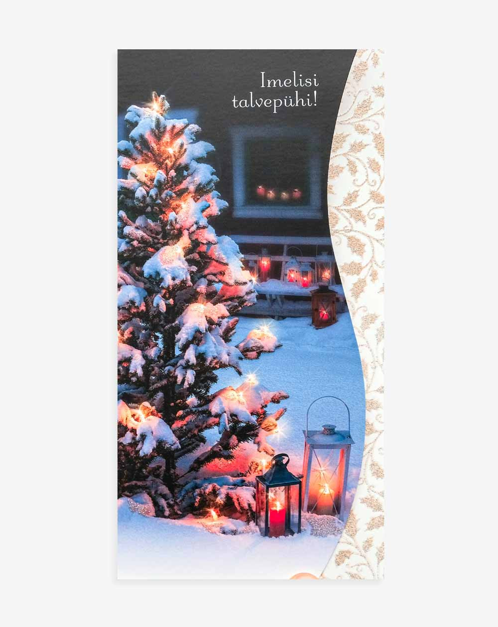 Christmas Card Snowy Snowy Tree - Agapics