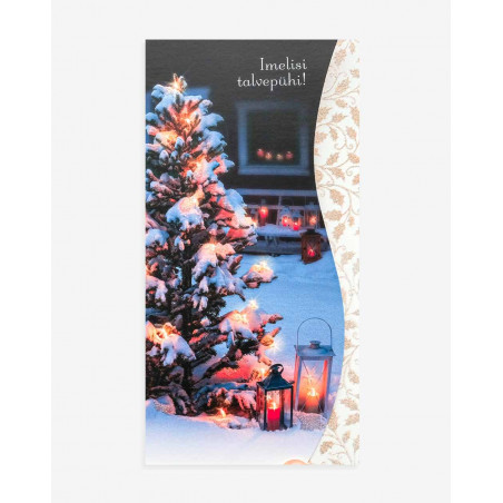 Christmas Card Snowy Snowy Tree - Agapics