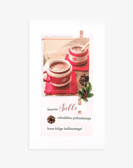 Hallmark Christmas Card Two Cups - Agapics