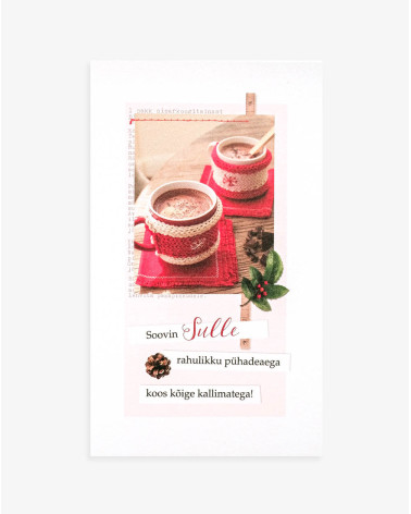 Hallmark Christmas Card Two Cups - Agapics