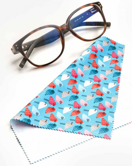 Glasses and screens cleaning cloth Birds - Agapics