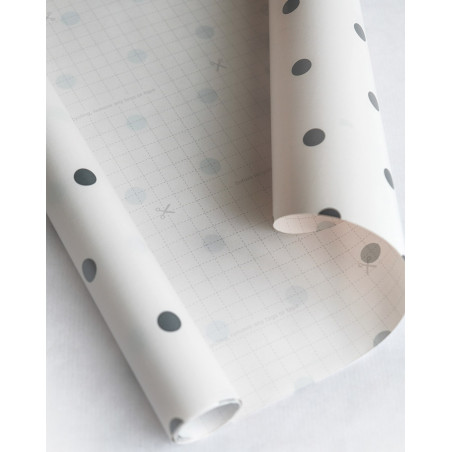 Wrapping Paper with Guides "Grey Dots" 2m