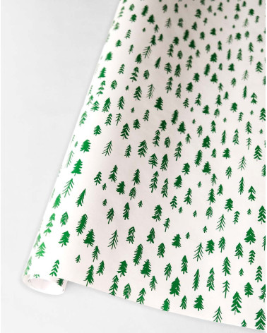 Wrapping Paper with Bow Guides "Spruces" 2m