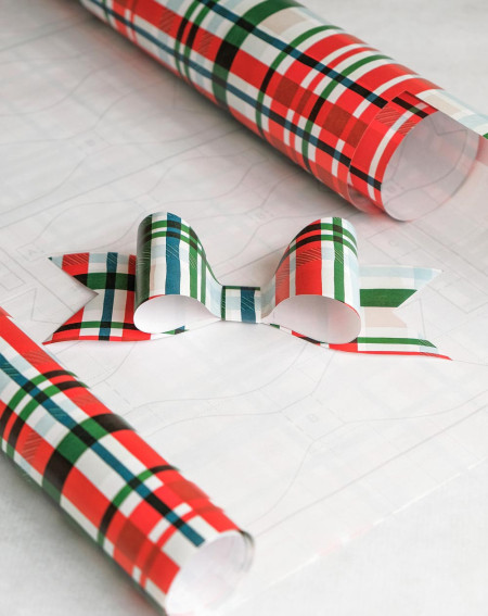 Wrapping Paper with bow guides Stripes 2m