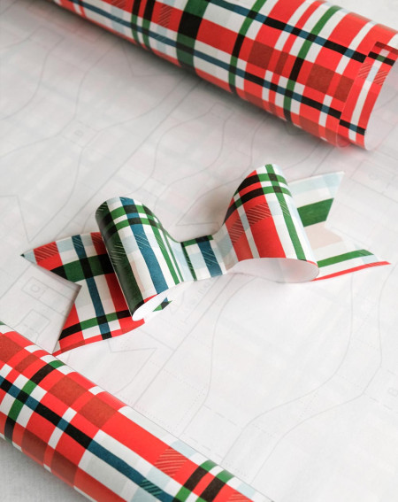 Wrapping Paper with bow guides Stripes 2m