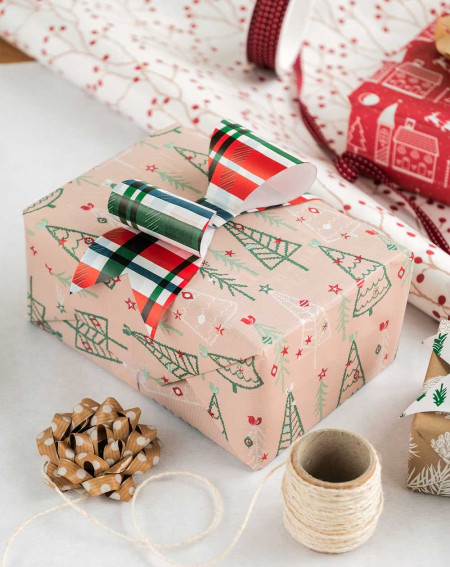 Wrapping Paper with bow guides Stripes 2m