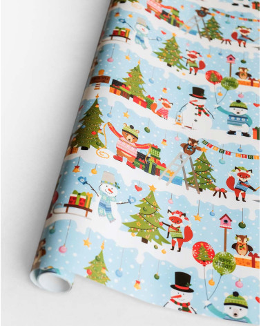 Wrapping Paper "Happy holidays" 2m