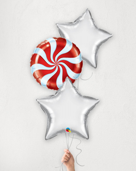 Balloon Bouquet Swirl with helium in a box