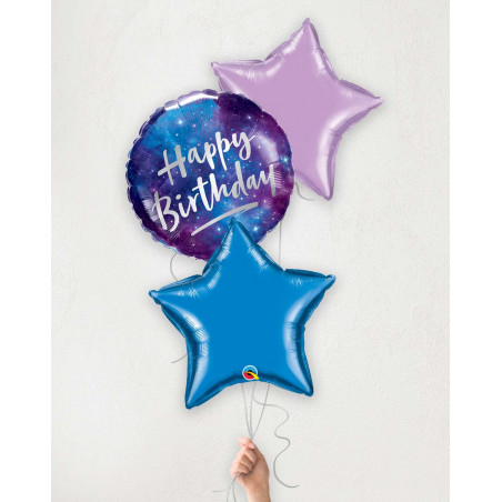 Balloon Bouquet Lilac Birthday with helium in a box