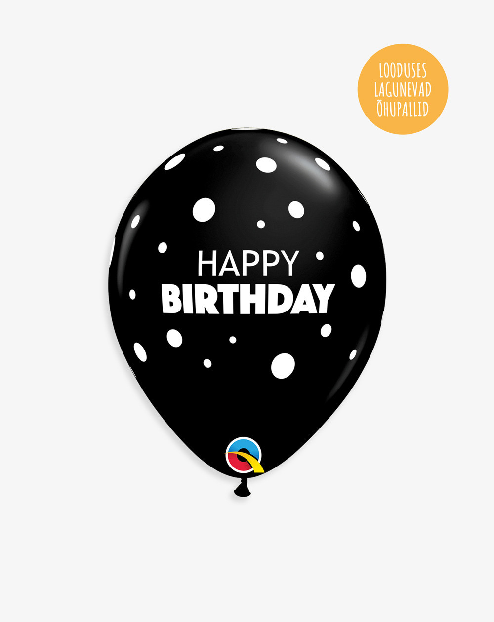 Latex Balloon Black Birthday - Agapics