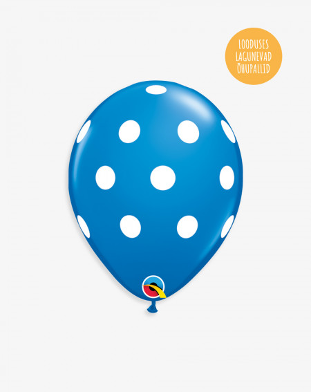 Latex Balloon Blue Dots - Agapics