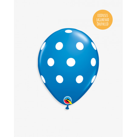 Latex Balloon Blue Dots - Agapics