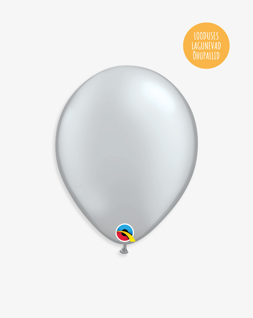 Latex Balloon Silver - Agapics