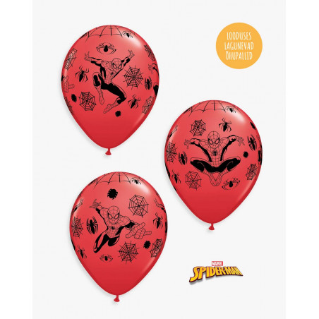 Balloons 6pc Spiderman in a pack - Earth-friendly balloons - Agapics