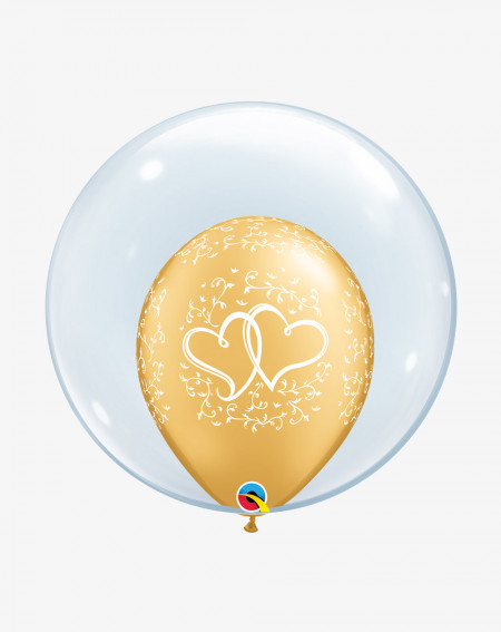 Balloons Hearts pair gold