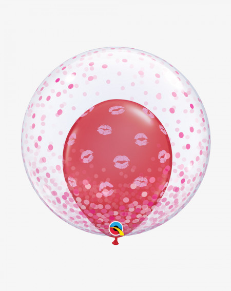 Balloons Pink Kisses and dots - Agapics