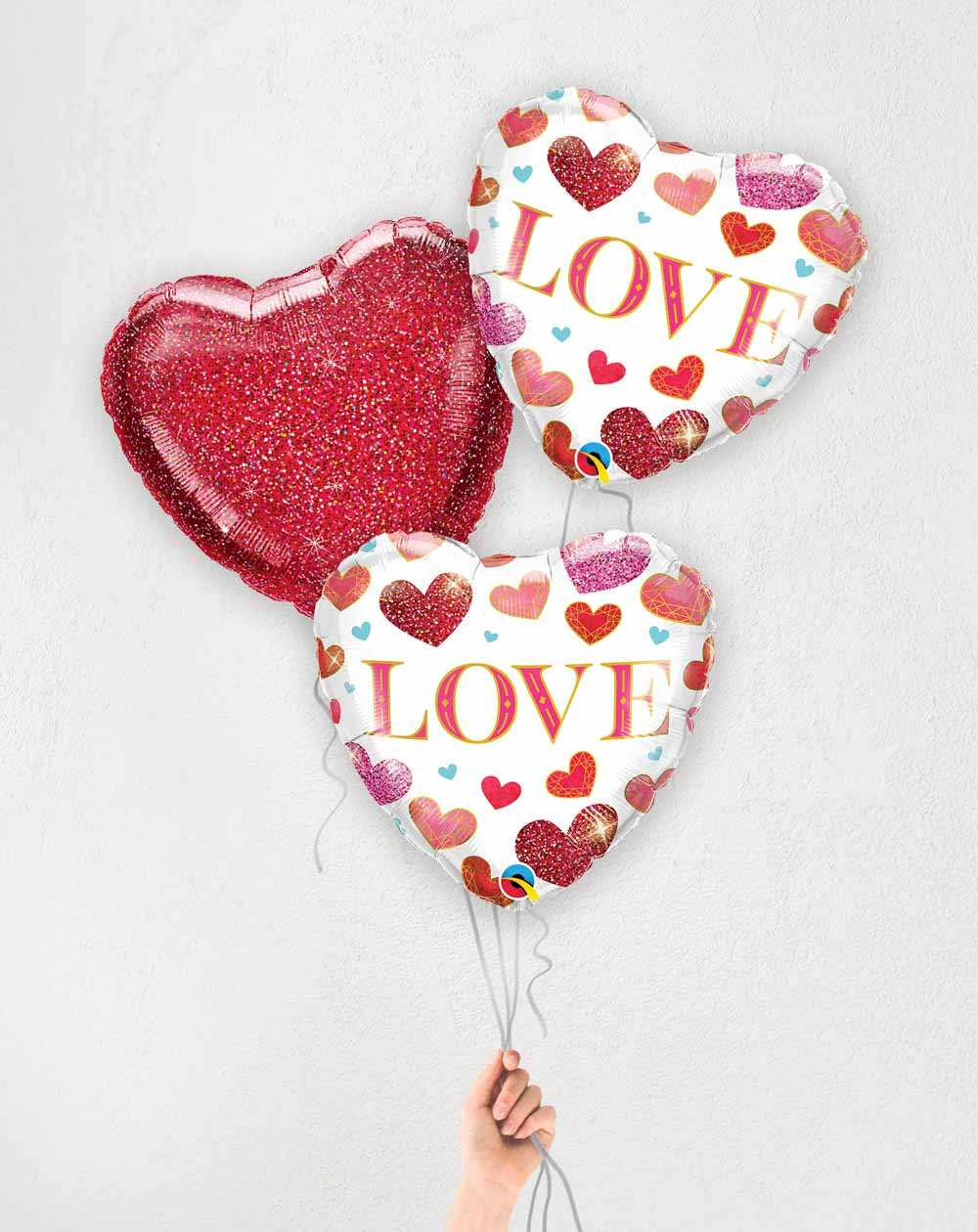 Balloon Bouquet Sparkling Love with helium in a box