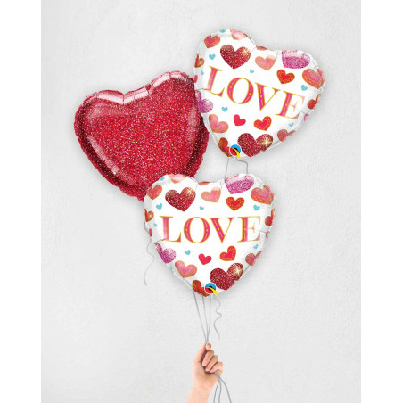 Balloon Bouquet Sparkling Love with helium in a box