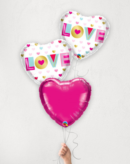 Balloon Bouquet Colored Love with helium in a box