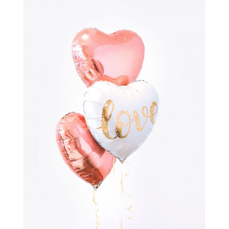 Balloon Bouquet Love with Hearts with helium in a box