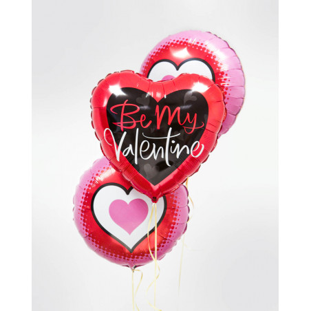 Balloon Bouquet Valentine Heart with helium in a box