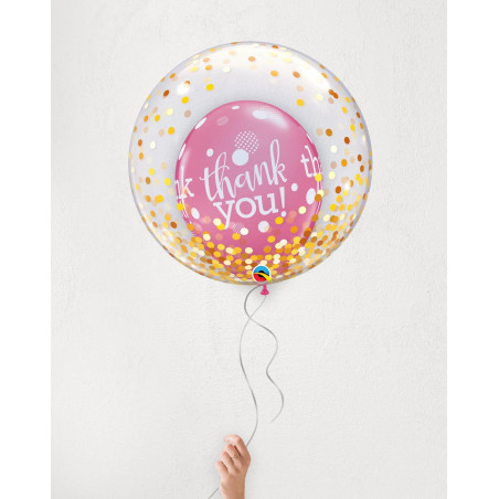 Balloons Thank You Dots Pink