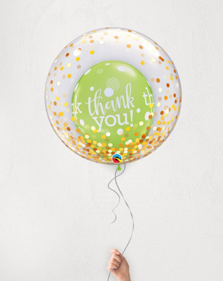 Balloons Thank You Dots Green