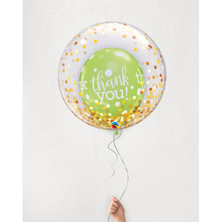 Balloons Thank You Dots Green