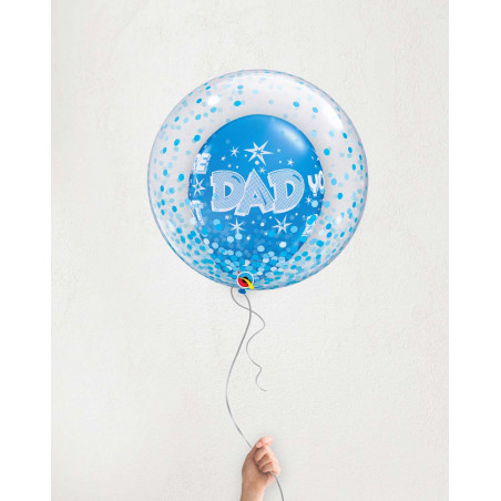 Balloons Best DAD light blue