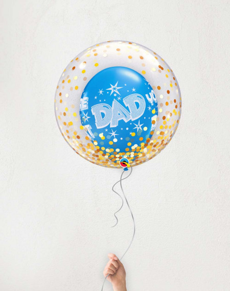 Balloons Best DAD blue and gold