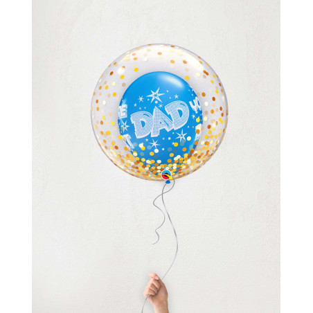 Balloons Best DAD blue and gold