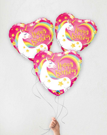 Balloon bouquet Unicorns with helium in a box