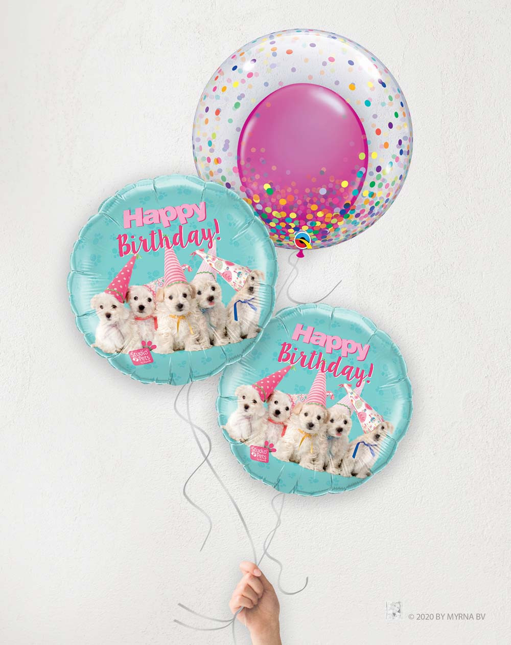 Big Balloon bouquet Birthday dogs