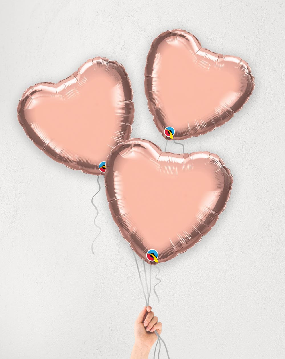 Balloon bouquet Rose Gold with helium in a box